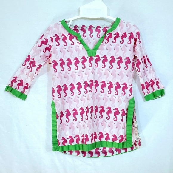 Pottery Barn Kids Seahorse Swim Coverup Shirt - Picture 1 of 6